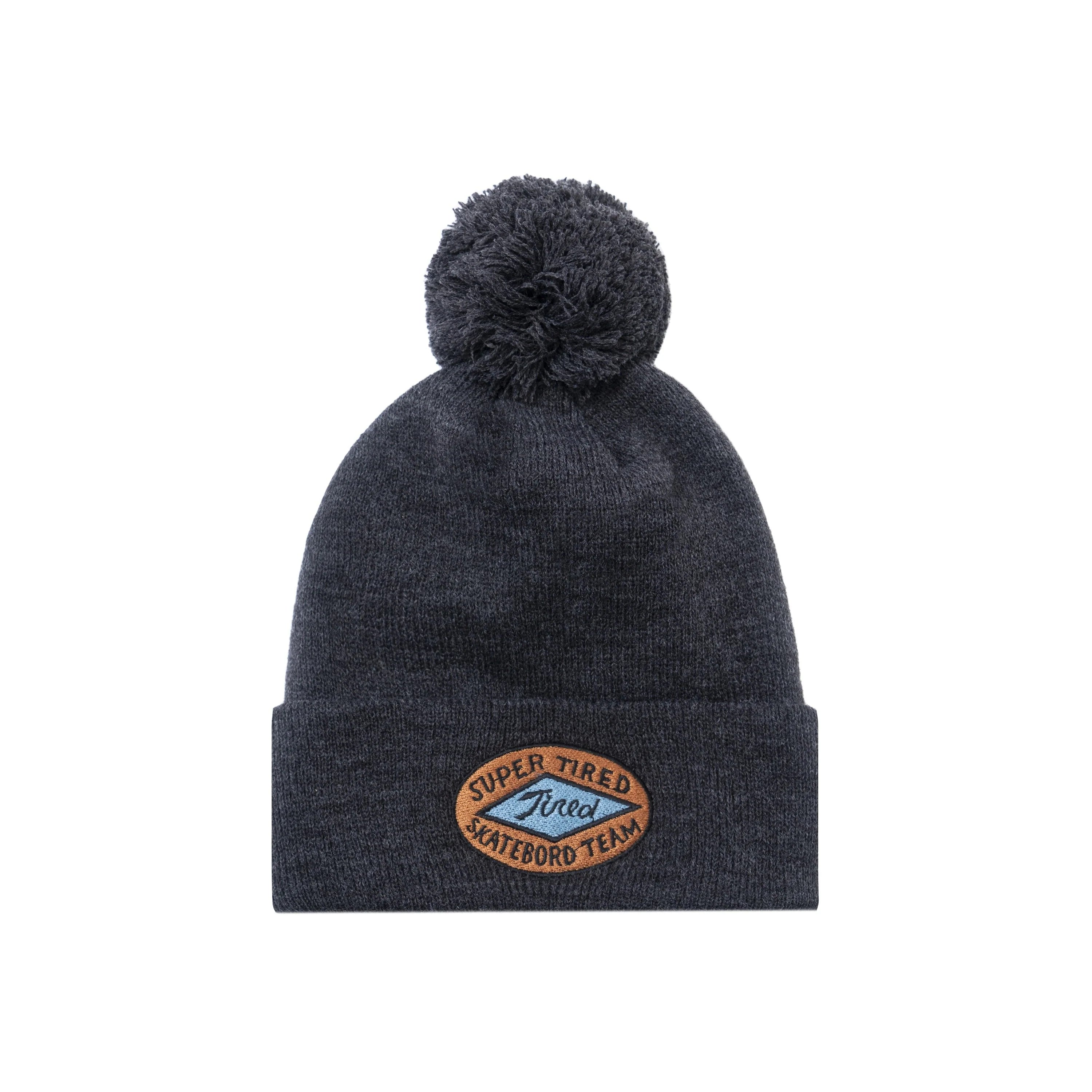 Tired_Skateboard_Team_Pom_Beanie_Grey.jpg
