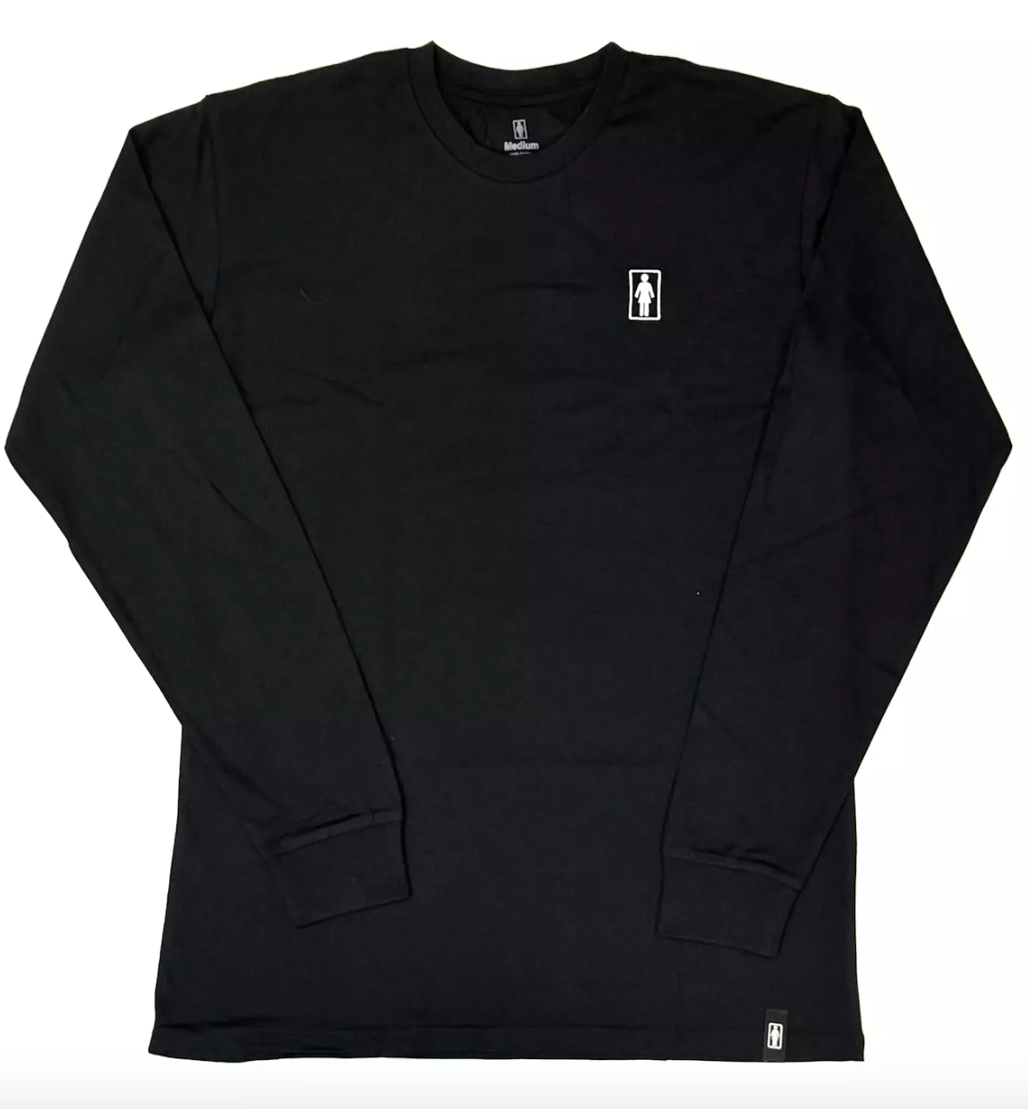 Girl Embroidered OG Long Sleeve Tee Black.png