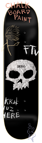 Zero Skateboard Deck Single Skull Chalkboard.png